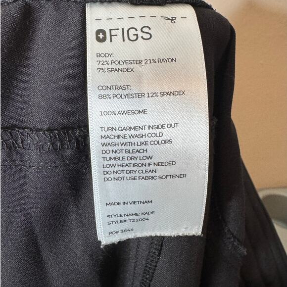 FIGS Women's 2XL XXL Kade Cargo Scrub Pants in Black - Picture 8 of 8